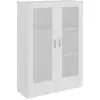 Image de Vidaxl armoire à vitrine blanc 82,5x30,5x115 cm bois d'ingénierie
