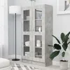 Image de vidaXL Armoire à vitrine Gris béton 825x305x150 cm Bois dingénierie 802763