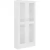 Image de Armoire À Vitrine Blanc 82,5x30,5x185 Cm Bois D'ingénierie Vidaxl