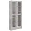 Image de Vidaxl armoire à vitrine gris béton 82,5x30,5x185,5 cm bois ingénierie