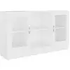 Image de Vidaxl armoire à vitrine blanc 120x30,5x70 cm bois d'ingénierie 802786