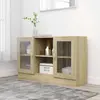Image de Armoire À Vitrine Chêne Sonoma 120x30,5x70 Cm Bois D'ingénierie Vidaxl