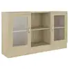 Image de Vidaxl armoire à vitrine chêne sonoma 120x30,5x70 cm bois d'ingénierie 802789