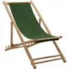 Image de Chaise De Terrasse Bambou Et Toile Vert Vidaxl