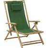 Image de Chaise De Relaxation Inclinable Vert Bambou Et Tissu Vidaxl