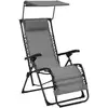 Image de Chaise Pliable De Terrasse Textilène Gris Vidaxl