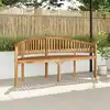 Image de Banc De Jardin En Forme De Banane 180 Cm Bois De Teck Solide Vidaxl