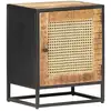 Image de Table De Chevet 40x30x50 Cm Bois De Manguier Et Canne Naturelle Vidaxl