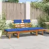Image de Banc De Jardin Avec Coussins 2-en-1 190 Cm Bois Solide D'acacia Vidaxl