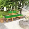 Image de vidaXL Banc de jardin avec coussins 2-en-1 190 cm Bois solide dacacia