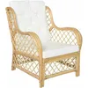 Image de vidaXL Canapé avec Coussin Fauteuil de Salon Chaise de Canapé Salle de Séjour Maison Intérieur Chambre à Coucher Rotin 325469