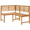Image de Banc dangle - vidaXL - 140 cm - Bois dacacia massif - 3 personnes - Extérieur