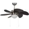 Image de Ventilateur De Plafond Avec Lampe 76 Cm Marron Foncé Vidaxl