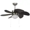Image de Vidaxl ventilateur de plafond avec lampe 76 cm marron foncé
