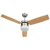 Image de Ventilateur De Plafond Lampe Et Télécommande 108cm Marron Clair Vidaxl