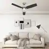 Image de Ventilateur De Plafond Lampe Et Télécommande 108cm Marron Foncé Vidaxl