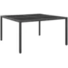 Image de Table De Jardin Anthracite 130x130x72 Cm Acier Et Verre Vidaxl