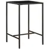 Image de Table De Bar De Jardin Marron 70x70x110 Cm Résine Tressée Verre Vidaxl