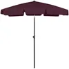 Image de Parasol De Plage Rouge Bordeaux 180x120 Cm Vidaxl