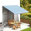 Image de vidaXL Tissu de remplacement pour auvent Bleu et blanc 4x35 m 311918