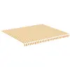 Image de Tissu De Remplacement Pour Auvent Jaune Et Blanc 4x3,5 M Vidaxl