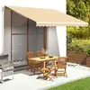 Image de Tissu De Remplacement Pour Auvent Jaune Et Blanc 4,5x3,5 M Vidaxl