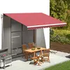 Image de Tissu De Remplacement Pour Auvent Bordeaux Rouge 4,5x3 M Vidaxl