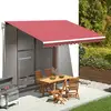 Image de Tissu De Remplacement Pour Auvent Bordeaux Rouge 4,5x3,5 M Vidaxl