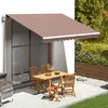 Image de Tissu De Remplacement Pour Auvent Marron 4x3,5 M Vidaxl
