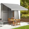 Image de Tissu De Remplacement Pour Auvent Anthracite Et Blanc 4,5x3,5 M Vidaxl