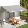 Image de Tissu De Remplacement Pour Auvent Anthracite Et Blanc 6x3 M Vidaxl