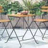 Image de Table De Bistro 55x54x71 Cm Bois D'acacia Massif Vidaxl