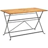 Image de Table Pliable De Jardin 120x70x74 Cm Bois D'acacia Massif Vidaxl