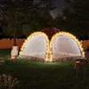 Image de Tente De Réception Avec Led Et 4 Parois 3,6x3,6x2,3m Camouflage Vidaxl