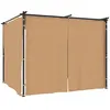 Image de Tonnelle Avec Rideaux 3x3 M Taupe Acier Vidaxl