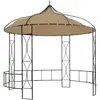Image de Belvédère 300x290 Cm Taupe Rond Vidaxl
