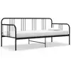 Image de Cadre De Canapé-lit Sans Matelas Noir Métal 90x200 Cm Vidaxl