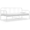 Image de Cadre De Canapé-lit Sans Matelas Blanc Métal 90x200 Cm Vidaxl