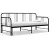 Image de vidaXL Cadre de canapé-lit extensible Noir Métal 90x200 cm