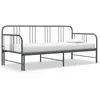 Image de vidaXL Cadre de canapé-lit extensible Gris Métal 90x200 cm