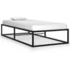 Image de Cadre De Lit Sans Matelas Noir Métal 90x200 Cm Vidaxl