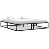 Image de vidaXL Cadre de lit sans matelas noir métal 200x200 cm 324791