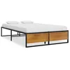 Image de vidaXL Cadre de lit sans matelas noir métal 120x200 cm 324815