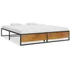 Image de Cadre De Lit Sans Matelas Noir Métal 140x200 Cm Vidaxl