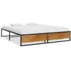 Image de Cadre De Lit Sans Matelas Noir Métal 180x200 Cm Vidaxl