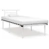 Image de Cadre De Lit Sans Matelas Blanc Métal 90x200 Cm Vidaxl