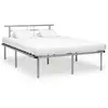 Image de Cadre De Lit Sans Matelas Gris Métal 140x200 Cm Vidaxl