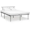 Image de vidaXL Cadre de lit sans matelas gris métal 140x200 cm 324831