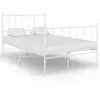 Image de Cadre De Lit Sans Matelas Blanc Métal 120x200 Cm Vidaxl