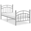 Image de Cadre De Lit Sans Matelas Gris Métal 90x200 Cm Vidaxl